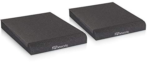 GATOR FRAMEWORKS – Coppia di Pad Isolanti in Schiuma per Monitor da Studio, Dimensioni 328x264x40 mm, Angolazione Regolabile, Compatibili con Monitor da 6,5 (GFW-ISOPAD-MD)