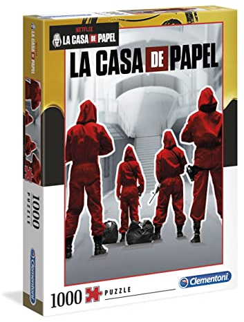 Clementoni 39532 La Casa de Papel – Puzzle 1000 Teile ab 9 Jahren, buntes Erwachsenenpuzzle mit kräftigen Farben, Geschicklichkeitsspiel für die ganze Familie, schöne Geschenkidee