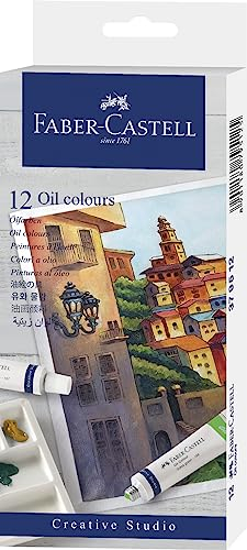 Faber-Castell 379512 - Set de peintures à l'huile, 12 tubes de 9 ml chacun, pour débutants et artistes