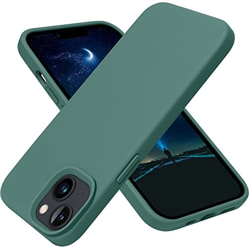 OTOFLY Designed for iPhone 13 Phone Case, Silicone Shockproof Slim Thin Phone Case for iPhone 13 6.1 inch (Midnight Green)