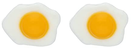 Treuheld® Ohrstecker mit Spiegelei | Ohrschmuck für Erwachsene und Kinder