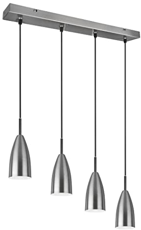 Reality Leuchten Pendelleuchte Farin R30694007, Metall Nickel matt, exklusiv 4x E14