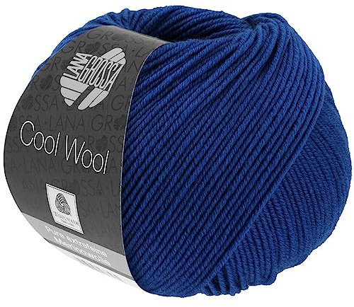 LANA GROSSA Cool Wool Uni | Extrafeine Merinowolle waschmaschinenfest und filzfrei | Handstrickgarn aus 100% Schurwolle (Merino extrafein) | 50g Wolle zum Stricken & Häkeln | 160m Garn FB 2099