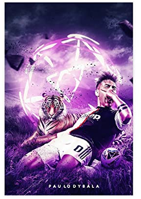 Paulo Dybala Sport Star Art Poster 14 Leinwand Poster Schlafzimmer Dekor Sport Landschaft Büro Raum Dekor Geschenk Unframe:30 x 45 cm