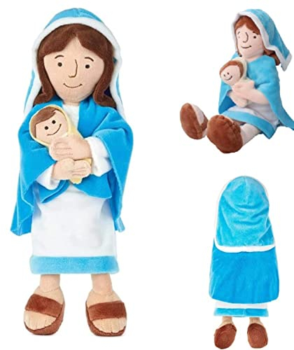 12,75 Zoll Jesus Puppes, Jesus Plüschfigur Mit Jungfrau Maria, Maria Plüsch, Jesus Stofftier In Spielzeug, Maria Puppes Gefülltes Jesuskind, Religiöses Spielzeug, Jungfrau Maria Plüschtier