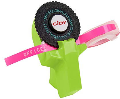 Mini Portable Manual Label Maker DIY-Prägung Etikettenschreiber Drucker Schreibmaschine mit Kunststoff PVC 9mm Etikettenbänder Beschriftungsmaschine