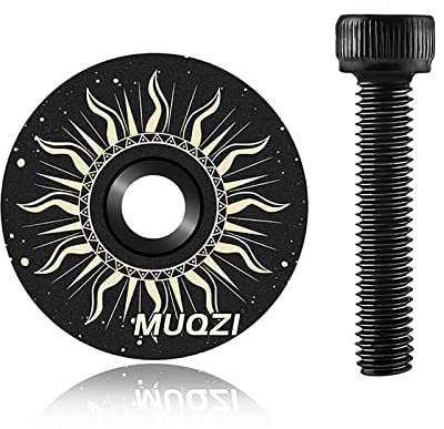 Fahrrad Headset Top Cap Vorbau Kappe Abdeckung 1 1/8 Zoll Light Steuersatzkappe + Alu Schraube für Fahrrad MTB Rennrad (Sonnensystem)