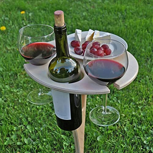 Outdoor Portable Diy Wine Table, Tragbarer Outdoor Weintisch,Klappbarer Weintisch,Weintisch Tragbar,Wein Geschenk Idee,Tragbarer Weintisch für Garten,Kleiner Strandtisch,Klapptisch für Außenbereich
