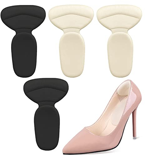2 Paar Fersenpolster,Fersenpolster Schuhe,Fersenschutz,Schwarz, Beige