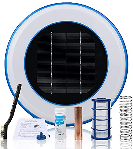 Ioniseur de Piscine Solaire Nettoyeur d'ioniseur de Piscine à énergie Solaire Piscine Spa Équipement de Nettoyage de Fontaine Clarificateur d'eau de Piscine Clarificateur de Piscine