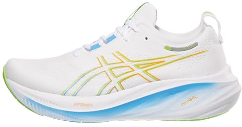 ASICS Herren Gel-Nimbus 26 Laufschuhe, Weiß/Wasserlandschaft, 45 EU
