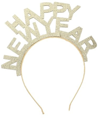 SAFIGLE Silvester Neujahrsgeschenke Glitzer-partyzubehör Für Das Neue Jahr Frohes Neues Jahr Stirnband Tiara Haarband Für Die Stirnband Mit Pailletten 2024 Haarband Dekorationen