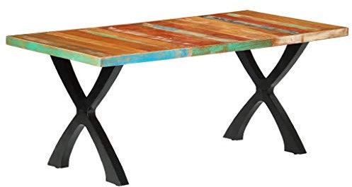SMTSEC Tische Esstisch 180x90x76cm Massivholz Altholz Möbel