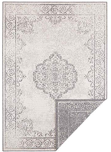 Teppich Boss - Indoor & Outdoor Wendeteppich Cebu Grau Creme, Größe:200x290 cm