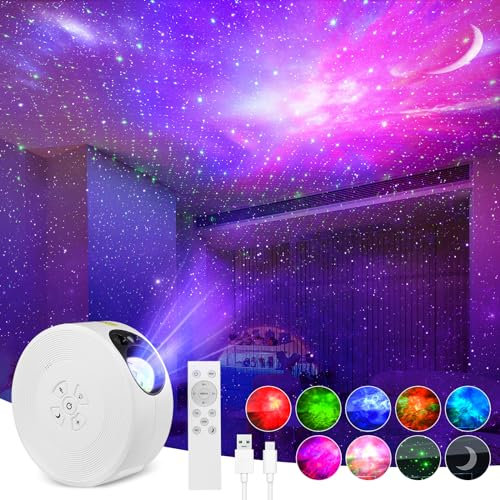 LED Star Projector, Star Lights Projector with Remote Control/Voice Control/Timer Function, Star Projector with 30 Lighting Modes for Kids Baby Adults Bedroom/Room Decor/Party/Gift