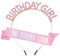 DRESHOW Geburtstag Mädchen Stirnband Geburtstag Tiara mit Schärpe Prinzessin Krone Strass Happy Birthday Zubehör für Damen Mädchen