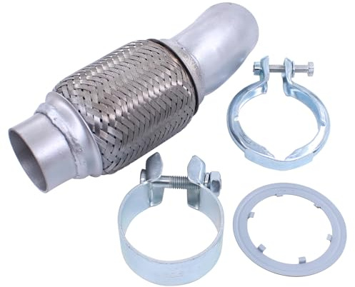 Flexrohr Reparaturrohr Hosenrohr Auspuffrohr Diesel Partikelfilter Reparatursatz Rußpartikelfilter Dieselpartikelfilter für 1er E81 E87 E82 E88 Cabrio 3er E90 E91 E92 E93 5er E60 E61 Touring X1 E84