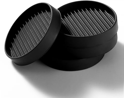 VooGenzek 4 Pièces 7.6cm Patin Rond Antidérapant en Caoutchouc, Bed Sofa Wheel Anti-Slip Pad, Pied en Caoutchouc Pad, pour Lit Armoire Canapé Chaise Table, Noir