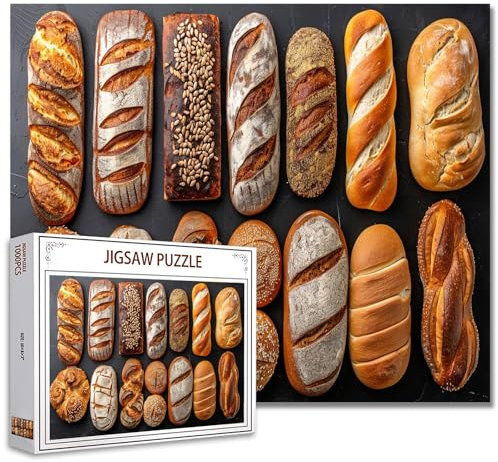 Französisches Baguette 1000 Teile Jigsaw Puzzle für Erwachsene Herausforderndes Puzzle Perfekt für Spieleabende Backen Brot Jigsaw Puzzle