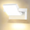 GXXG 40W LED Wandleuchte Außen 4000 Lumen Modern Wandlampe Aussen/Innen Warmweiß 3000K wandbeleuchtung Weiß mit 350° Schwenkbar LED Panel Wasserdicht IP65