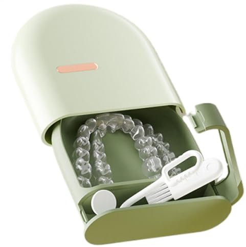 Kieferorthopädische Retainer-Hülle, Retainer-Hülle, Prothesen-Hülle Mit Belüftungslöchern Für Mundschutz Und Zahnseide, Zahnspangendose Spangendose Dento Box Schienendose, Zahnspangendose Gebissdose,