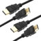 2 Pack 4K Cable HDMI Corto 0.5M HDMI Cables 2.0 Certificado 4K@60Hz Alta Velocidad 18Gbps 2160P/1080P ARC UHD HDR 3D Full HD Soporte Netflix TV Monitor Proyector Roku PS5 X-box 50cm Negro