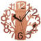 CaCaCook Wanduhr in Baumform, Baumform, Geräuschlos, Tickt Nicht, Holzuhren für die Wand, Uhren für Büro, Wohnzimmer, Schlafzimmer, Dekoration (Schwarz)