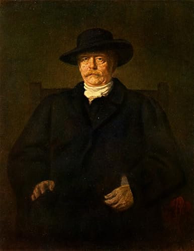 ZHAOSHAN Berühmte Gemälde Tier Bilder Grafiti Kunst Poster Otto von Bismarck Portrait von Seraph von Lenbach Vintage Wandbild für Wanddekoration 60x90cm