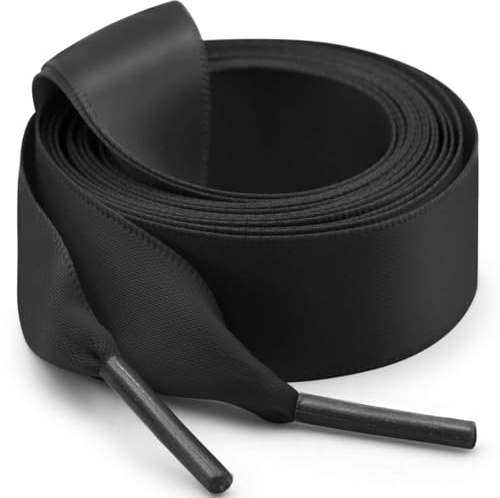 WEGOODZF Seiden Ribbon Satin Schnürsenkel: 2CM Breit Flach Schuhband Damen