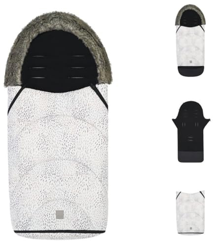 Kikka boo Fußsack Trendy für Kinderwagen, Öffnung am Fußbereich, Reißverschluss weiß