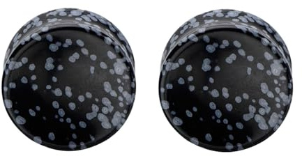 BWDHJLEY Tunnel Schwarz 20mm, Ohr Tunnel Plug Steinform Ohrringe Dehnung Set Schmuck 2 Stück