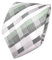 TigerTie Designer Seidenkrawatte in weiß grün silber kariert