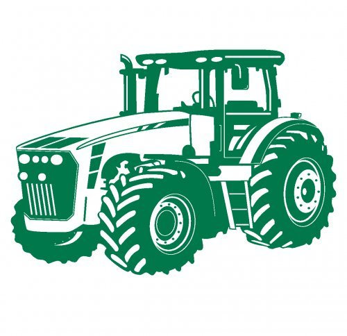Samunshi® Wandtattoo Trecker Traktor 30x21cm grün