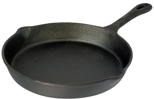 Buckingham Pre-seasoned Premium Cast Iron Frying Pan Suitable for Induction Electric Gas Oven Safe Skillet Pan BBQ Grilling Cast Iron Pan for Healthy Cooking 25 Cm