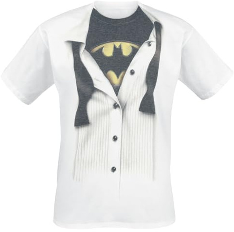 BATMAN Blouse Männer T-Shirt weiß DC Comics, Fan-Merch, Filme, TV-Serien