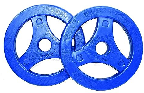 Tunturi Aerobic Scheiben Gummi 2,5 kg (Blau) Hantelscheiben, one Size