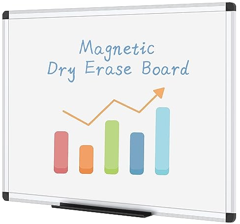 VIZ-PRO Whiteboard - mit Alurahmen, Magnetisch - 110 x 75 cm