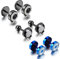 Cupimatch 6PCS Men's Stainless Steel Rhinestone Faux Illusion Stud Earrings Ear Plugs Tunnel Set (3 pairs) for Fathers Day