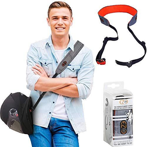 EZ-GO Motorbike Helmet Strap –motorcycle helmet bag,Lightweight Helmet motorcycle bag –motorbike accessories for Men&Women.Hands-Free Full-Face&Half-Face Helmet with Breathable Mesh