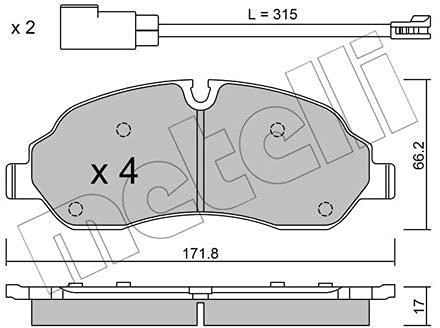 metelligroup 22-1032-0 - Made in Italy - Bremsbeläge