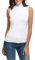 Women Sleeveless Mock Turtleneck Tank Tops Slim Fit Stretchy Layer Tee Shirts