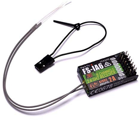 YoungRC Flysky FS-iA6 Empfänger 2.4G 6CH Fernbedienung Empfänger mit Doppelantenne kompatibel FS-i4 i6 i10 GT2E GT2F GT2G Transmitter RC210