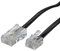 ecabo 10105 3m Modularkabel Telefonkabel – RJ11 auf RJ45 Stecker – Anschlusskabel – Westernstecker – 4adrig / 8P4C/6P4C / 1:1 – Flachkabel für Telefon ISDN AB FAX Modem – schwarz