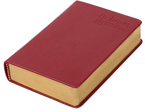 Earnmore A5-Notizbuch, 600 Seiten, Skizzen, großes Tagebuch, dick, Handbuch, Bibelpapier (Farbe: Tiefrot, Größe: A5)