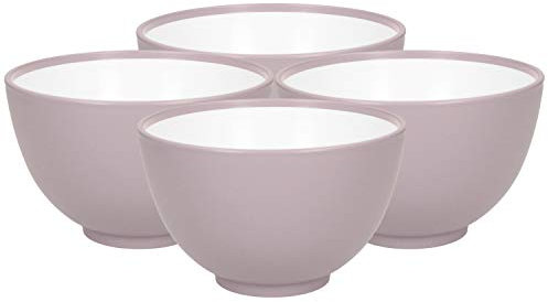 Uakeii Umweltfreundliche Müslischale Rund 4er Set aus Bio-Kunststoff Füllmenge 500ml 100% Recyclebar Eisschale Dessertschale Snackschale Nachhaltige Müslischüssel 8 x Ø 14 cm (Flieder)