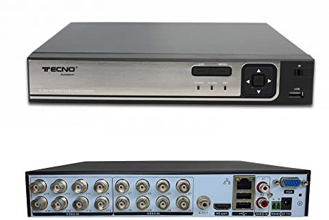 DVR 16 CANALI DI INGRESSO BNC 5 MPX IBRIDO 6 IN 1 Telecamere IP COMPATIBILE P2P