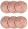ASFINS Untersetzer Roségold, 6 Stück Untersetzer Gläser Tischset Rund Vinyl Hohl Platzsets Abwischbar PVC Tischuntersetzer für Küche, Zuhause, Speisetisch (10 x 10cm), R002