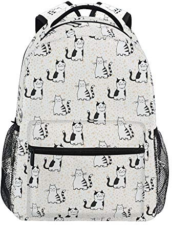 Children's Backpack, Schoolbag Cartoon Cute Cat Large Capacity Students Bookbag Rucksack Knapsack for Boys Girls Adults Teen