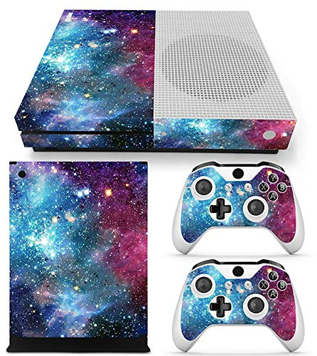 SKINOWN Schutzfolie Skin Sticker Decal Cover für Xbox One S Slim Konsole Galaxy Starry