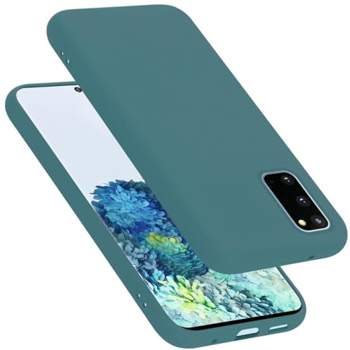 Cadorabo Hülle kompatibel mit Samsung Galaxy S20 Hülle Silikon Handyhülle für Galaxy S20 Case aus flüssigem Silikon- Kratzfeste und stoßfeste dünne TPU Schutzhülle - Liquid GRÜN